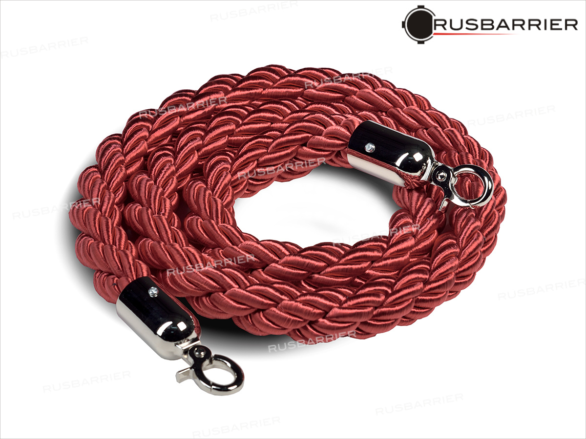 Красный плетеный канат для выставки KP-0015 red