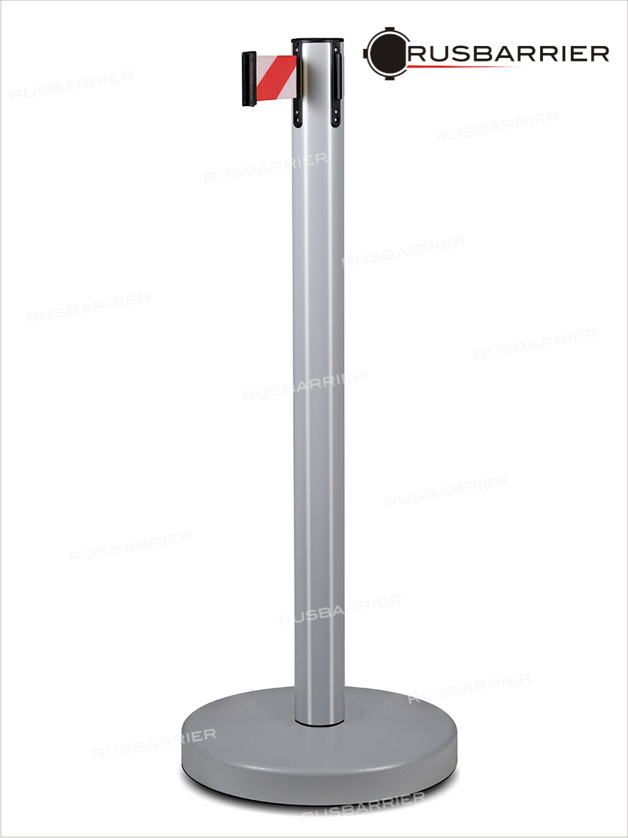 Cтойка с лентой 3 метра BSLN-326333 GREY white/red