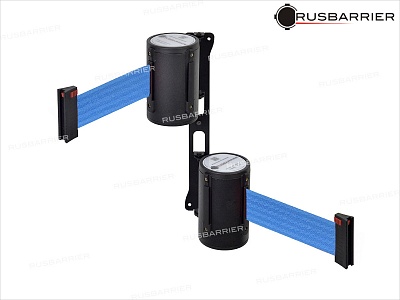 Двойной поворотный настенный блок с лентой 5 метров POVNB2N-37635 BLACK it/blue