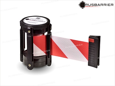 Кассета с вытяжной лентой 3 метра KVL-03 white/red