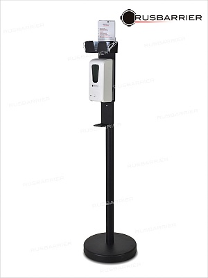 Стойка с диспенсером, с лотком для масок BSDSM-32503 Black - Изображение 2