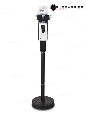 Стойка с диспенсером, с лотком для масок BSDSM-32503 Black