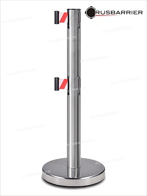 Cтойка с лентой 5 метров BS2LN-127615 white/red